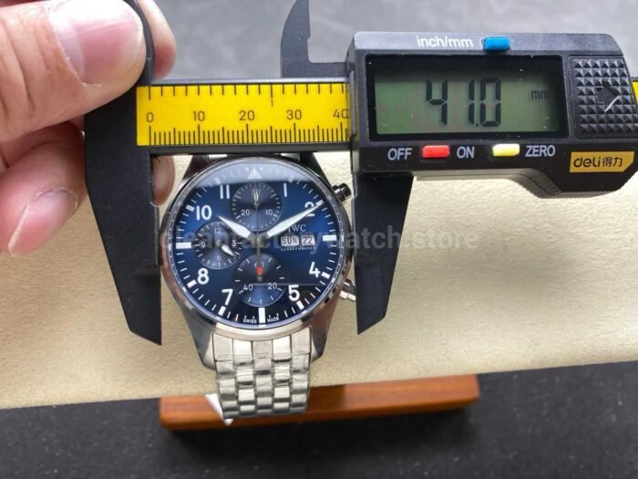 BLS Factory IWC Pilot Chronograph IW388102 41mm Arabic Numerals Blue Dial - Image 11