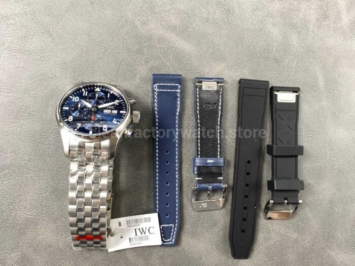 BLS Factory IWC Pilot Chronograph IW388102 41mm Arabic Numerals Blue Dial - Image 10