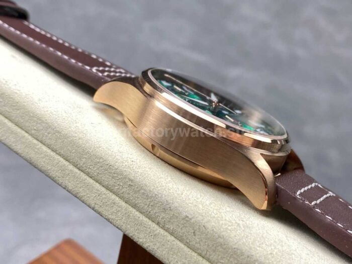 BLS Factory IWC Pilot Chronograph IW388110 41mm Leather Strap Green Dial - Image 5