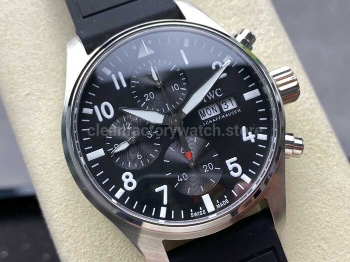BLS Factory IWC Pilot Chronograph IW388111 41mm Arabic Numerals Black Dial - Image 2