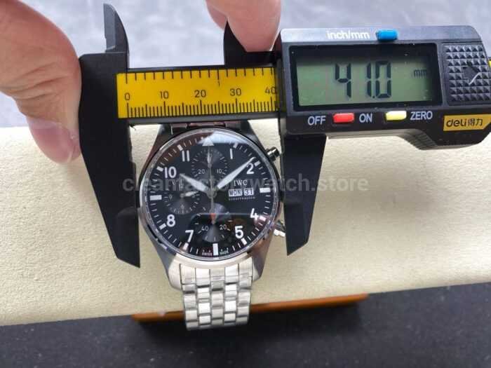 BLS Factory IWC Pilot Chronograph IW388111 41mm Steel Arabic Numerals Black Dial 9 Super Clone Watch,Clean Factory Watch