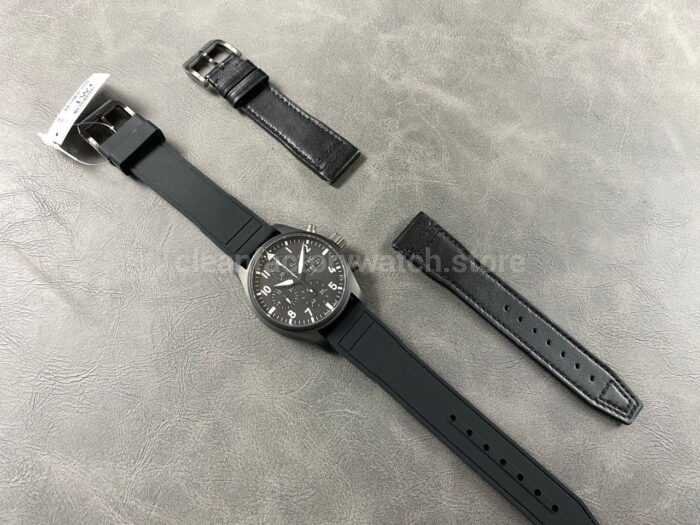 BLS Factory IWC Pilot Chronograph Top Gun IW388106 41mm Black Dial 10 Super Clone Watch,Clean Factory Watch