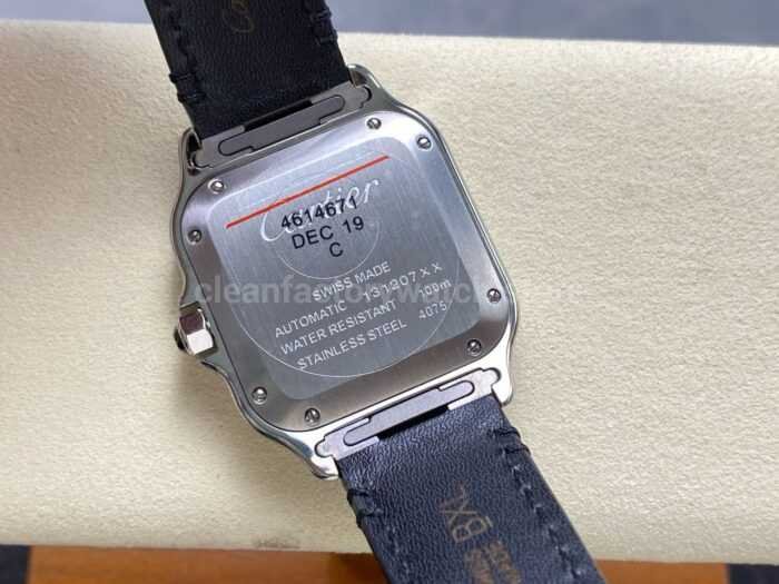BV Factory Cartier Santos W2SA0016 35.1mm Leather Strap Roman Numerals Silver Dial 6 Super Clone Watch,Clean Factory Watch