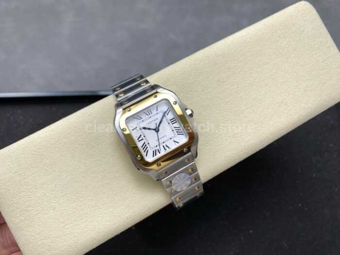 BV Factory Cartier Santos W2SA0016 35.1mm Roman Numerals Silver Dial 2 Super Clone Watch,Clean Factory Watch