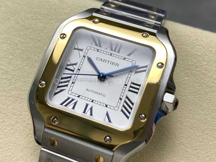 BV Factory Cartier Santos W2SA0016 35.1mm Roman Numerals Silver Dial 4 Super Clone Watch,Clean Factory Watch