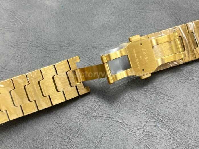 BV Factory Cartier Santos WGSA0029 39.8mm Leather Strap Roman Numerals White Dial 10 Super Clone Watch,Clean Factory Watch