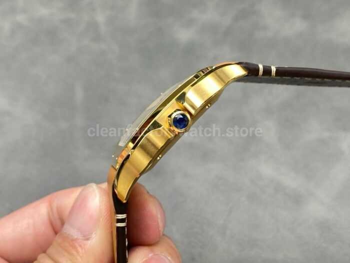 BV Factory Cartier Santos WGSA0029 39.8mm Leather Strap Roman Numerals White Dial 4 Super Clone Watch,Clean Factory Watch