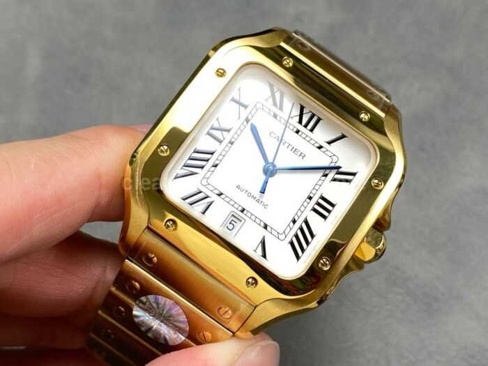 BV Factory Cartier Santos WGSA0029 39.8mm Roman Numerals White Dial 2 Super Clone Watch,Clean Factory Watch