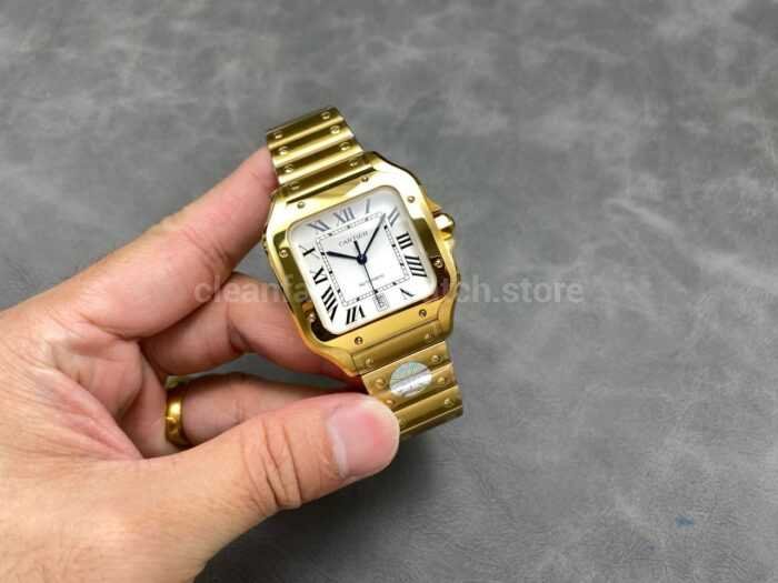 BV Factory Cartier Santos WGSA0029 39.8mm Roman Numerals White Dial 6 Super Clone Watch,Clean Factory Watch