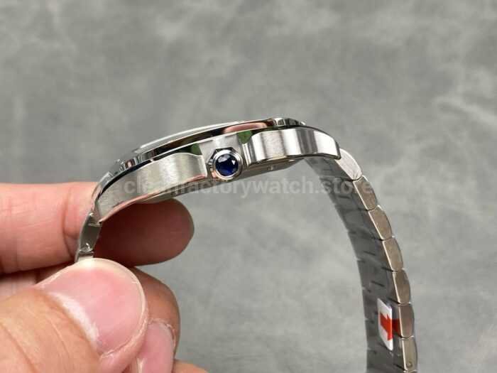 BV Factory Cartier Santos WSSA0062 39.8mm Roman Numerals Green Dial 2 Super Clone Watch,Clean Factory Watch