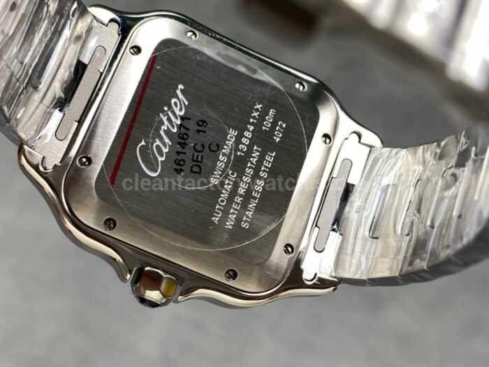 BV Factory Cartier Santos WSSA0062 39.8mm Roman Numerals Green Dial 3 Super Clone Watch,Clean Factory Watch