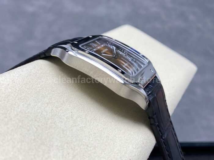 BV Factory Cartier Santos WSSA0064 39.8mm Leather Strap Roman Numerals Brown Dial 6 Super Clone Watch,Clean Factory Watch