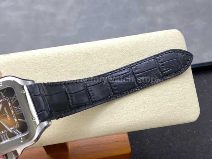 BV Factory Cartier Santos WSSA0064 39.8mm Leather Strap Roman Numerals Brown Dial 7 Super Clone Watch,Clean Factory Watch