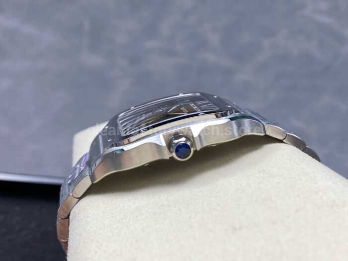 BV Factory Cartier Santos WSSA0064 39.8mm Roman Numerals Brown Dial 5 Super Clone Watch,Clean Factory Watch