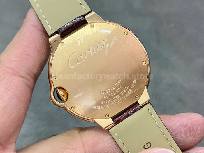 Cartier Ballon Bleu Modification and customization 18k gold-plated moissanous Bezel Silver Dial - Image 7