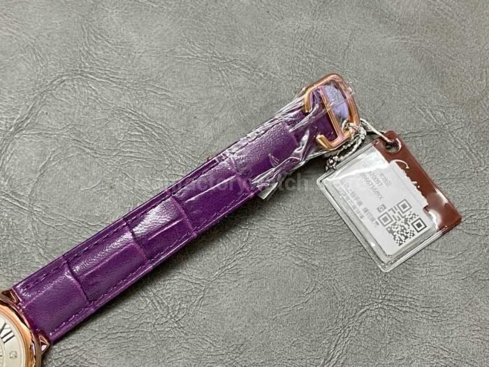 Cartier Ballon Bleu Modification and customization 33mm 18k gold-plated moissanous diamonds Silver Dial - Image 8