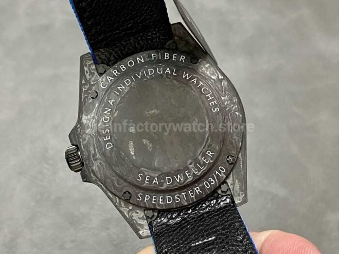 DIW Factory Rolex Sea-Dweller 126600 43mm Limited Edition 40mm Carbon Fiber Canvas Strap Blue Dial - Image 7
