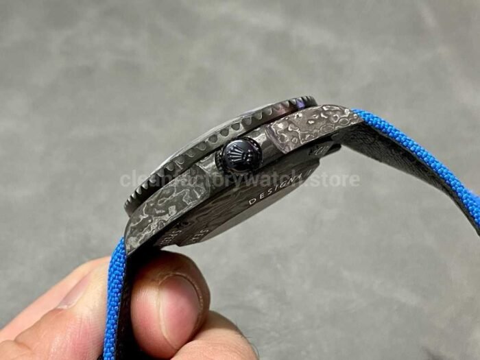 DIW Factory Rolex Sea-Dweller 126600 43mm Limited Edition 40mm Carbon Fiber Canvas Strap Blue Dial - Image 6