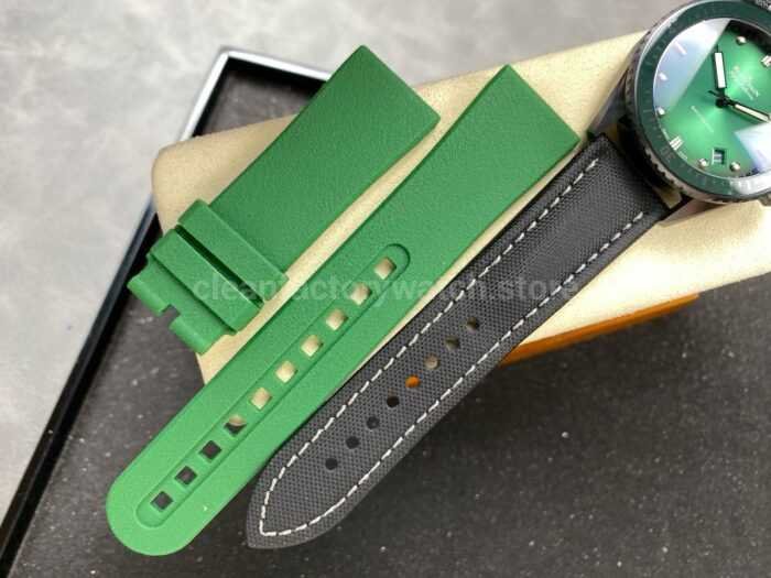 GF Factory Blancpain Fifty Fathoms Bathyscaphe 5000 0153 01S 43mm Ceramic Textile Strap Green Dial 9 Super Clone Watch,Clean Factory Watch