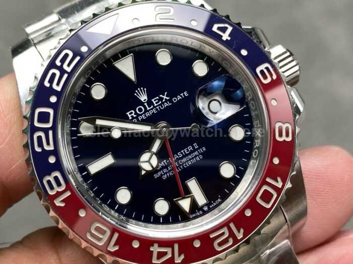 Gold Factory Rolex Pepsi GMT Master II 126719BLRO White Gold Black Dial 8 Super Clone Watch,Clean Factory Watch