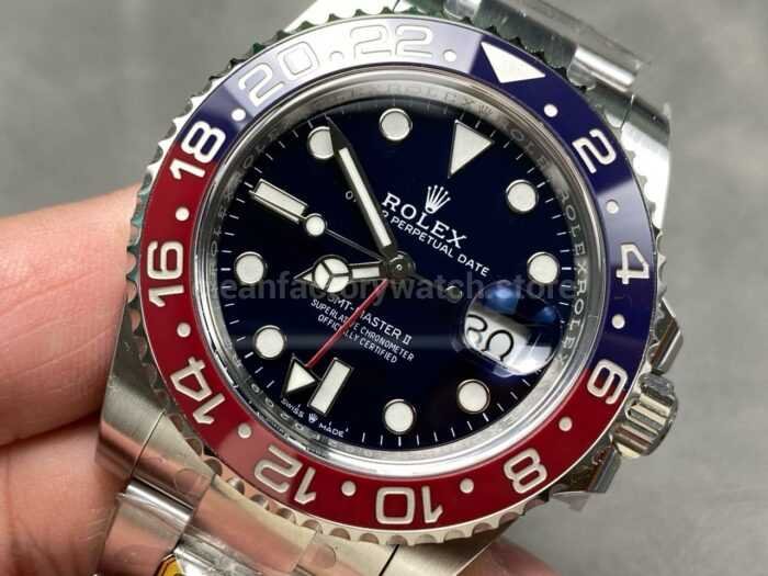 Gold Factory Rolex Pepsi GMT Master II 126719BLRO White Gold Black Dial 9 Super Clone Watch,Clean Factory Watch