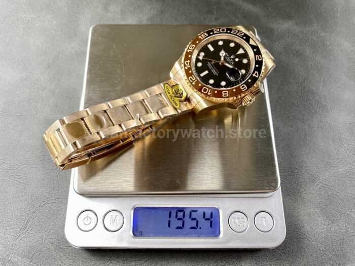 Gold Factory Rolex Rootbeer GMT MASTER II 126715CHNR 0001 40mm Full Rose Gold Black Dial 2 Super Clone Watch,Clean Factory Watch