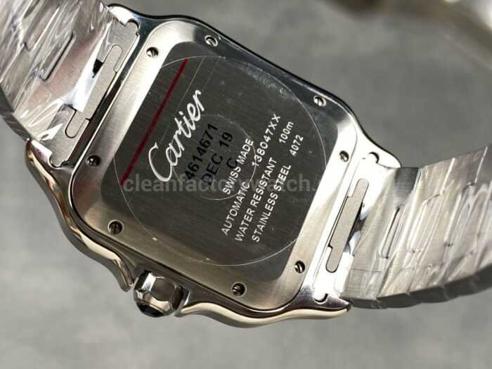J12 Factory Cartier Santos WSSA0018 39.8mm Roman Numerals Silver Dial 8 Super Clone Watch,Clean Factory Watch