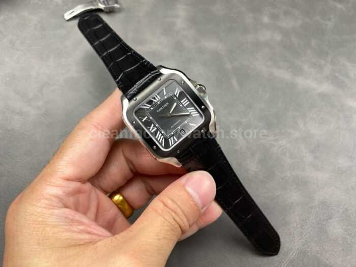 J12 Factory Cartier Santos WSSA0037 39.8mm Roman Numerals Grey Dial 1 Super Clone Watch,Clean Factory Watch