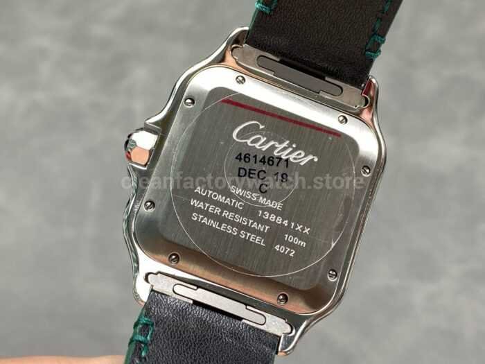 J12 Factory Cartier Santos WSSA0062 39.8mm Leather Strap Roman Numerals Green Dial 4 Super Clone Watch,Clean Factory Watch