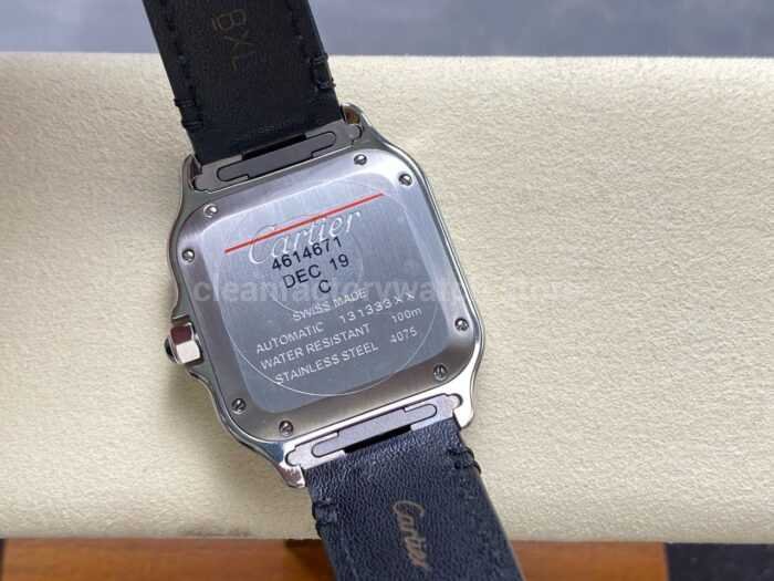 J12 Factory Cartier Santos WSSA0063 35.1mm Leather Strap Roman Numerals Blue Dial 4 Super Clone Watch,Clean Factory Watch