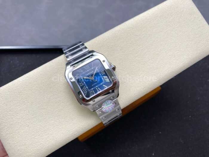 J12 Factory Cartier Santos WSSA0063 39.8mm Roman Numerals Blue Dial 11 Super Clone Watch,Clean Factory Watch