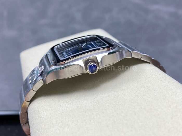 J12 Factory Cartier Santos WSSA0063 39.8mm Roman Numerals Blue Dial 6 Super Clone Watch,Clean Factory Watch