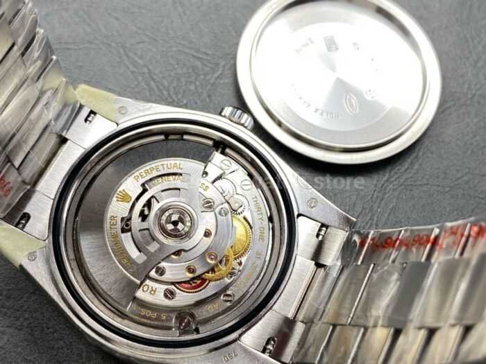 KF Factory Counterweight Rolex Day Date 228239 0076 40mm Full White Gold Roman Numer Super Clone Watch,Clean Factory Watch