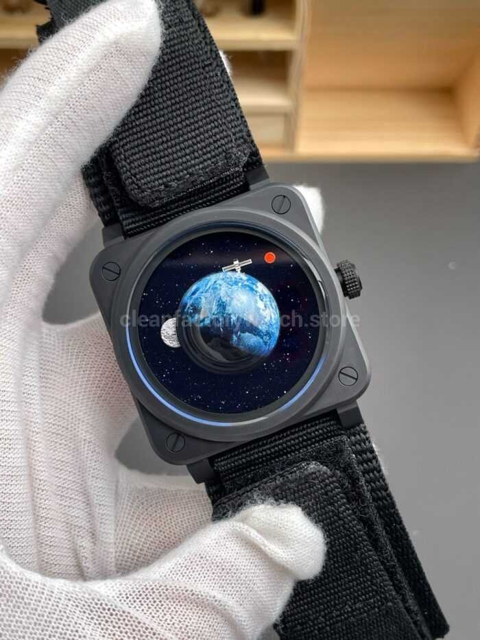 M Factory Bell Ross BR03A EMM CESRB 41mm Ceramic Rubber strap Black Dial 1 Super Clone Watch,Clean Factory Watch