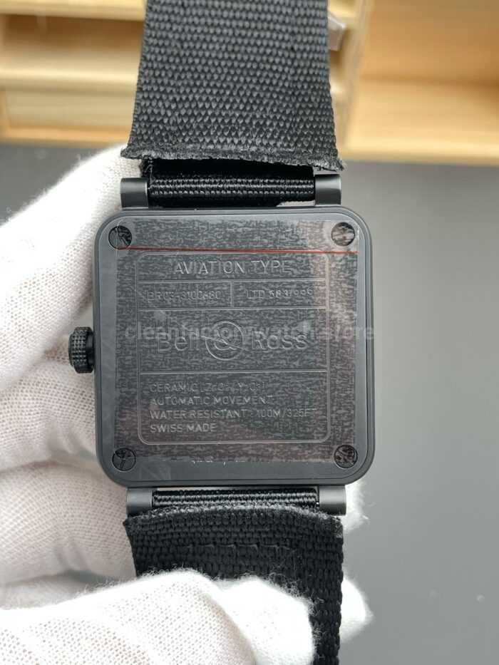 M Factory Bell Ross BR03A EMM CESRB 41mm Ceramic Rubber strap Black Dial 4 Super Clone Watch,Clean Factory Watch