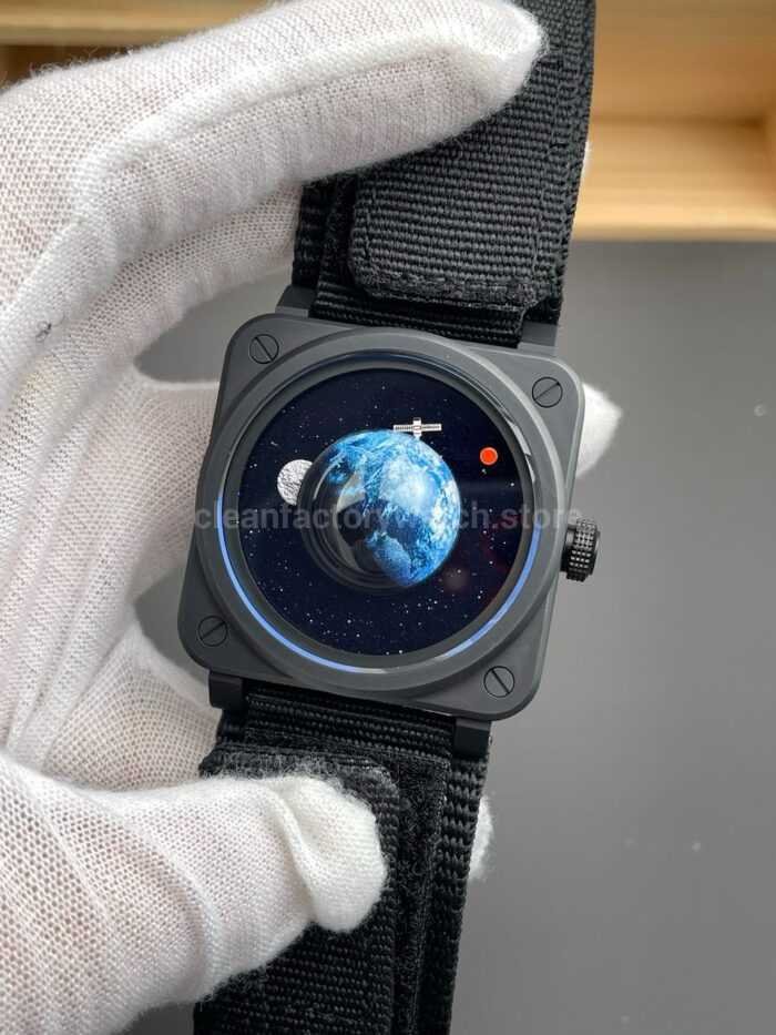 M Factory Bell Ross BR03A EMM CESRB 41mm Ceramic Rubber strap Black Dial 5 Super Clone Watch,Clean Factory Watch