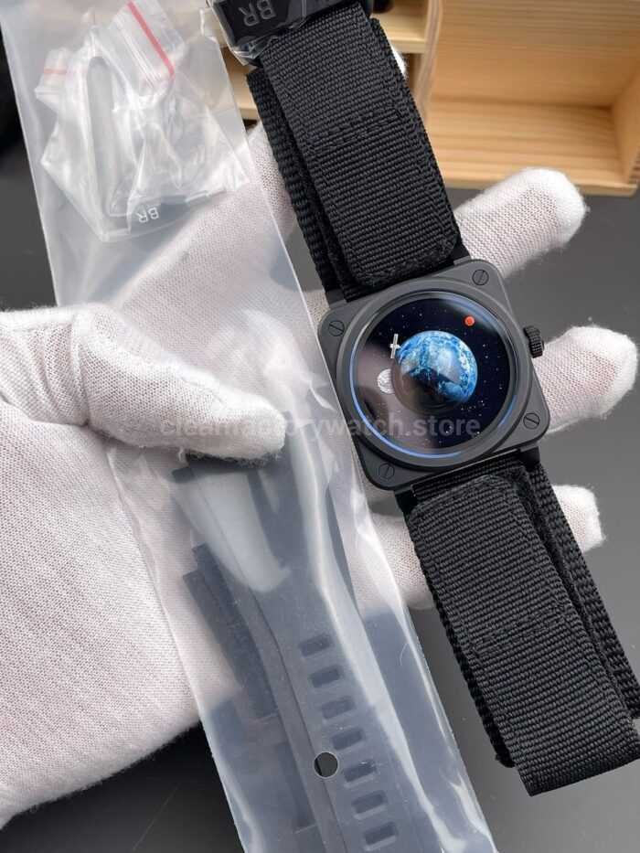 M Factory Bell Ross BR03A EMM CESRB 41mm Ceramic Rubber strap Black Dial 7 Super Clone Watch,Clean Factory Watch