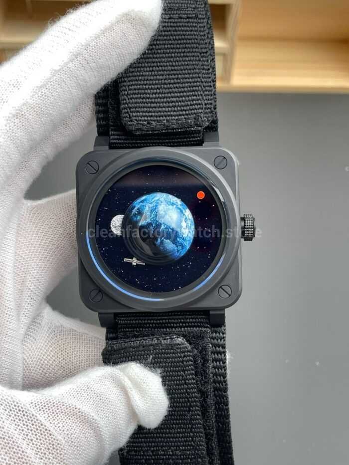 M Factory Bell Ross BR03A EMM CESRB 41mm Ceramic Rubber strap Black Dial 9 Super Clone Watch,Clean Factory Watch