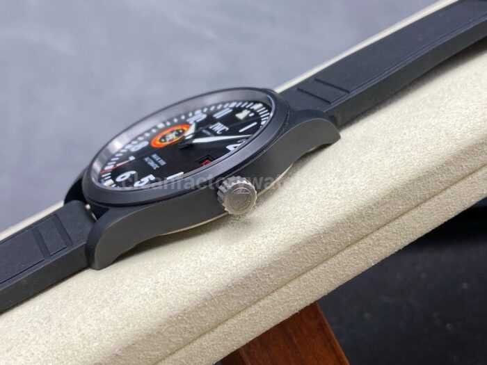 M Factory IWC Pilot IW32409 41mm Ceramic Rubber Strap Arabic Numerals Black Dial 1 Super Clone Watch,Clean Factory Watch