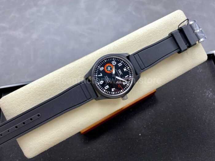 M Factory IWC Pilot IW32409 41mm Ceramic Rubber Strap Arabic Numerals Black Dial 2 Super Clone Watch,Clean Factory Watch