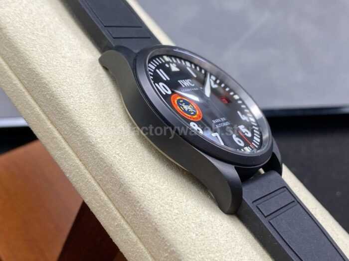 M Factory IWC Pilot IW32409 41mm Ceramic Rubber Strap Arabic Numerals Black Dial 9 Super Clone Watch,Clean Factory Watch