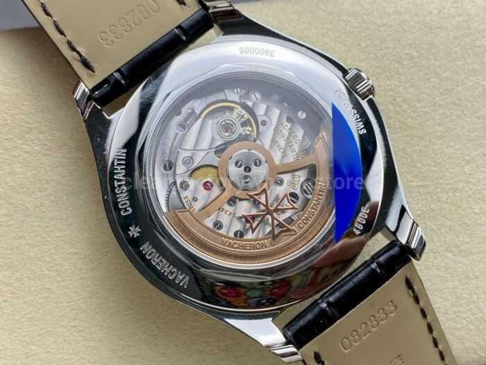MKS Factory Vacheron Constantin Fiftysix 4600E000A B442 40mm Steel Leather Strap Arabic Numerals Silver Dial 5 Super Clone Watch,Clean Factory Watch