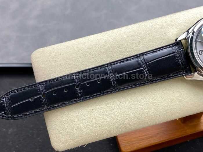 MKS Factory Vacheron Constantin Fiftysix 4600E000A B442 40mm Steel Leather Strap Arabic Numerals Silver Dial 8 Super Clone Watch,Clean Factory Watch