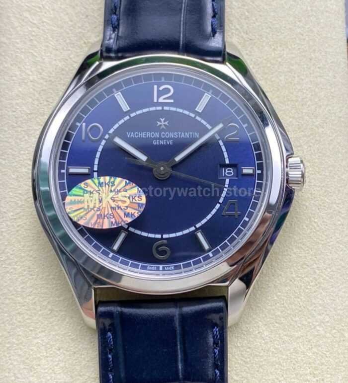 MKS Factory Vacheron Constantin Fiftysix 4600E000A B487 40mm Steel Leather Strap Arabic Nume 3 Super Clone Watch,Clean Factory Watch