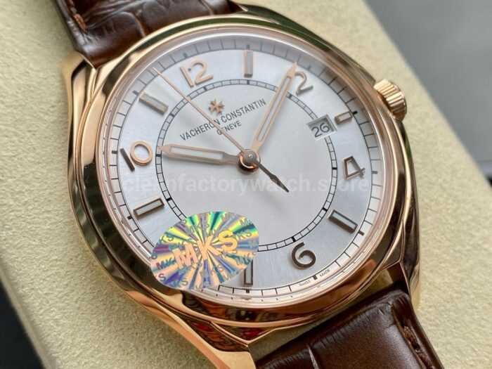 MKS Factory Vacheron Constantin Fiftysix 4600E000R B441 40mm Steel Leather Strap Arabic Numerals Silver Dial 1 Super Clone Watch,Clean Factory Watch