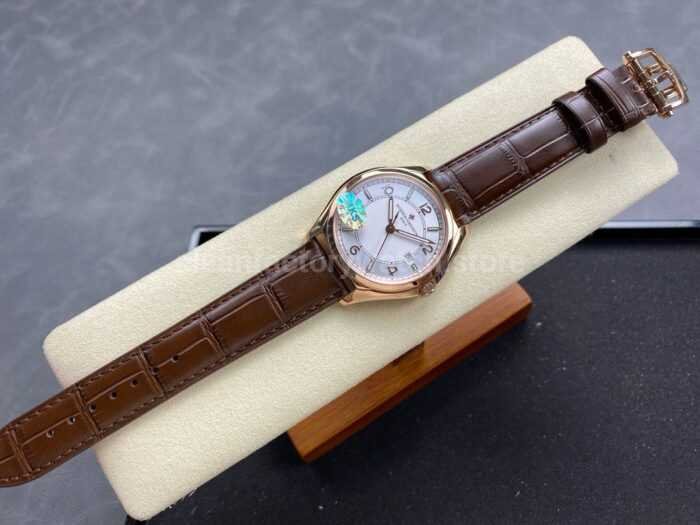 MKS Factory Vacheron Constantin Fiftysix 4600E000R B441 40mm Steel Leather Strap Arabic Numerals Silver Dial 4 Super Clone Watch,Clean Factory Watch