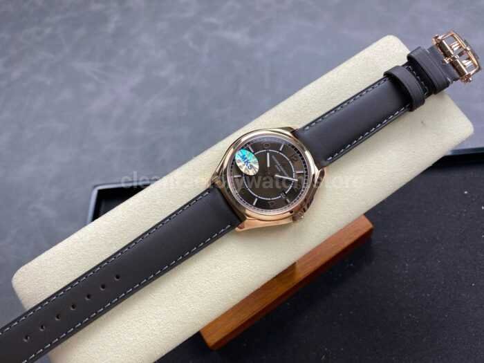 MKS Factory Vacheron Constantin Fiftysix 4600E000R B576 40mm Rose gold Leather Strap Arabic Numerals Brown Dial 2 Super Clone Watch,Clean Factory Watch