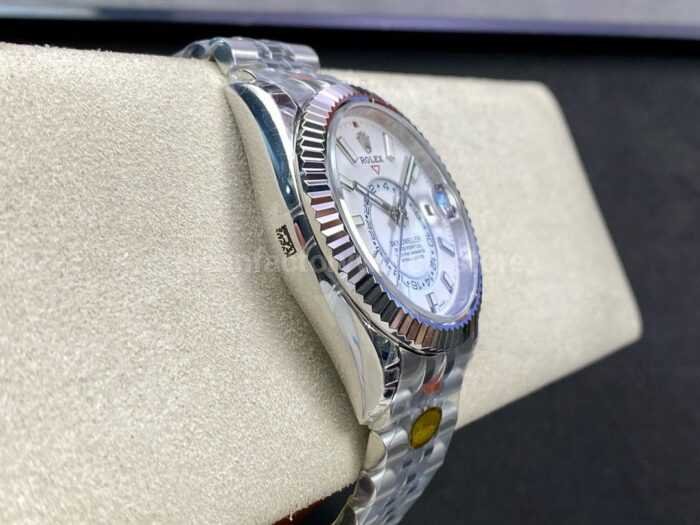 Noob Factory Rolex Sky Dweller 336934 0004 42mm Full 904L White Dial Jubilee 5 Super Clone Watch,Clean Factory Watch