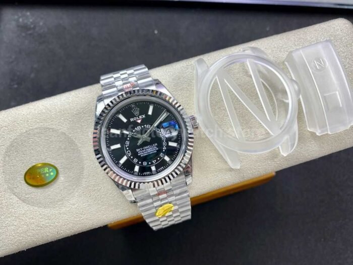 Noob Factory Rolex Sky-Dweller 336934-0008 42mm Full 904L Black Dial Jubilee - Image 5