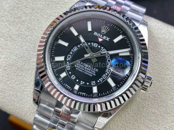 Noob Factory Rolex Sky-Dweller 336934-0008 42mm Full 904L Black Dial Jubilee - Image 3